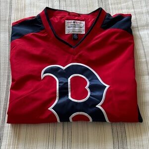 Genuine Merchandise Red Jersey with Navy 'B' Logo Boston Red Sox Wind Jacket
